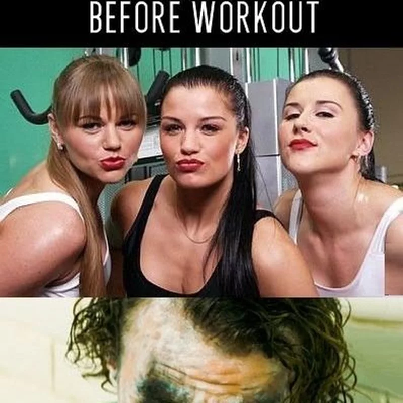 Avant / après le sport : le duckface contre le Joker