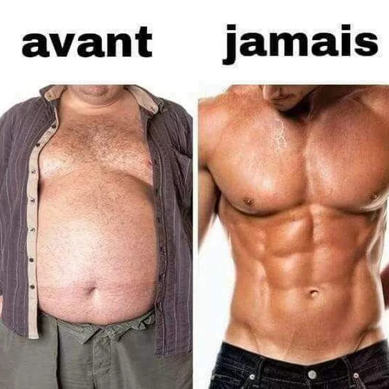 Avant / Jamais : le meme fitness qui dit tout sur nos résolutions