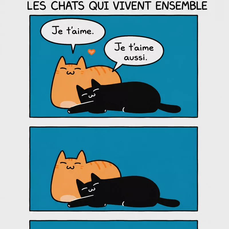 Ce moment de tendresse féline