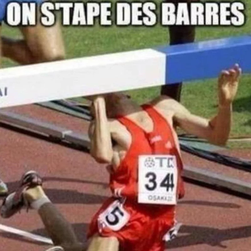Chute de haies : quand la barre gagne le duel