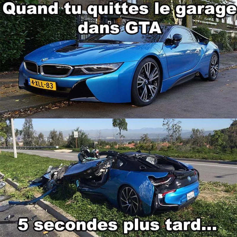 La physique de GTA appliquée à une BMW i8 en vrai