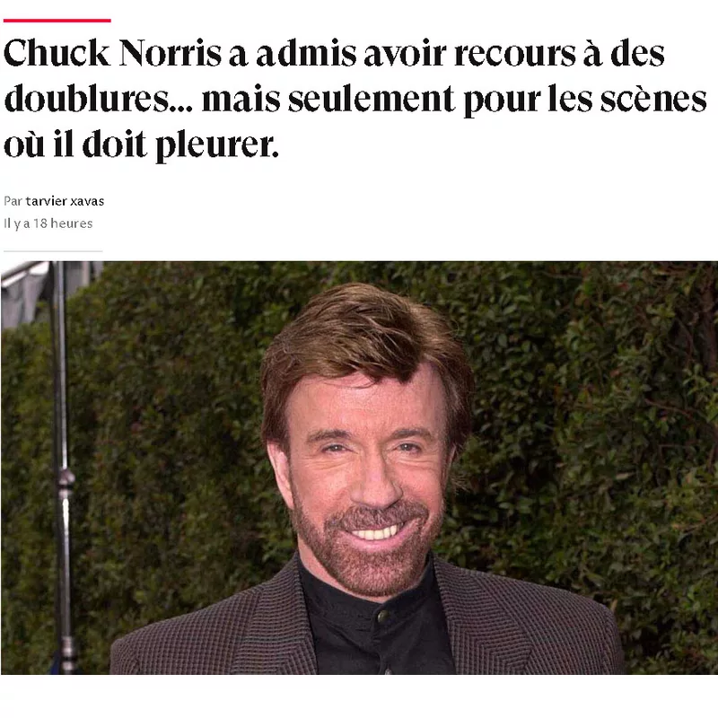 Les doublures de Chuck Norris
