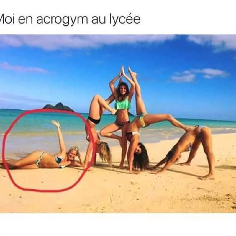 Moi en acrogym au lycée