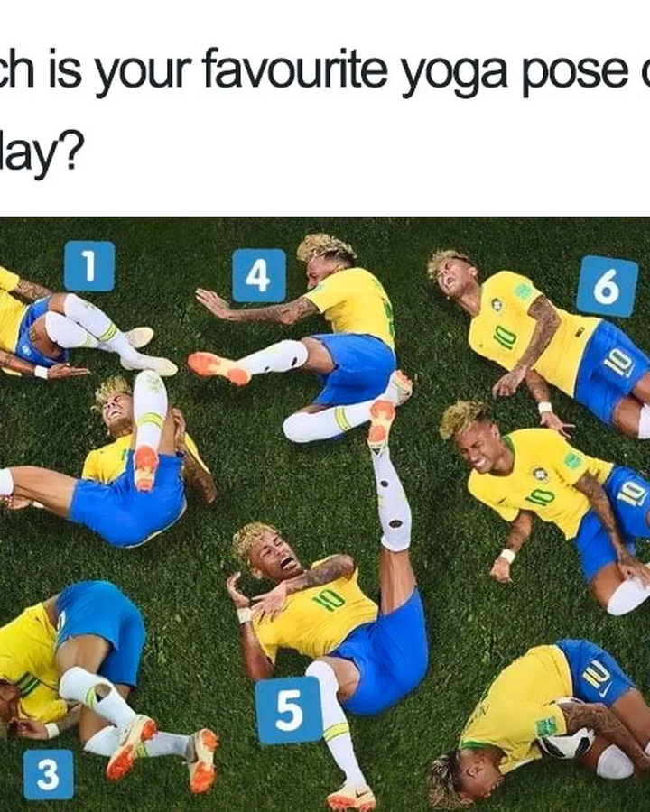Neymar et ses 8 postures de yoga made in Coupe du Monde