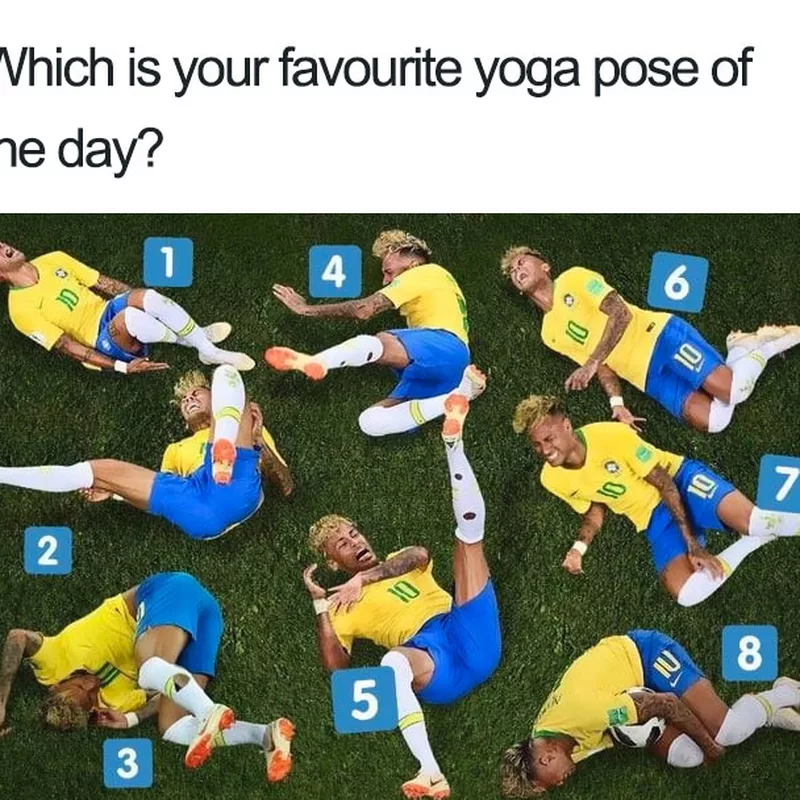 Neymar et ses 8 postures de yoga made in Coupe du Monde