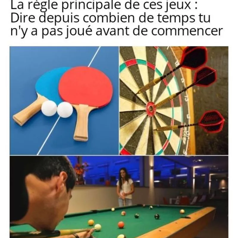 Ping-pong, fléchettes, billard : le vrai rituel avant de jouer