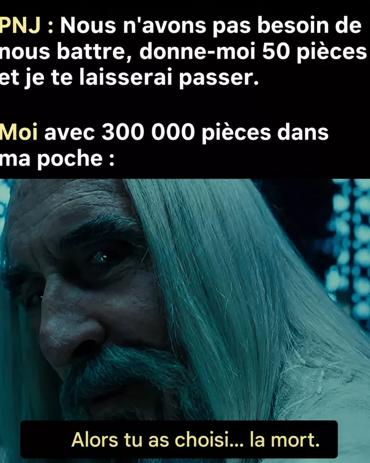 Quand tu as trop d'or pour négocier avec un PNJ