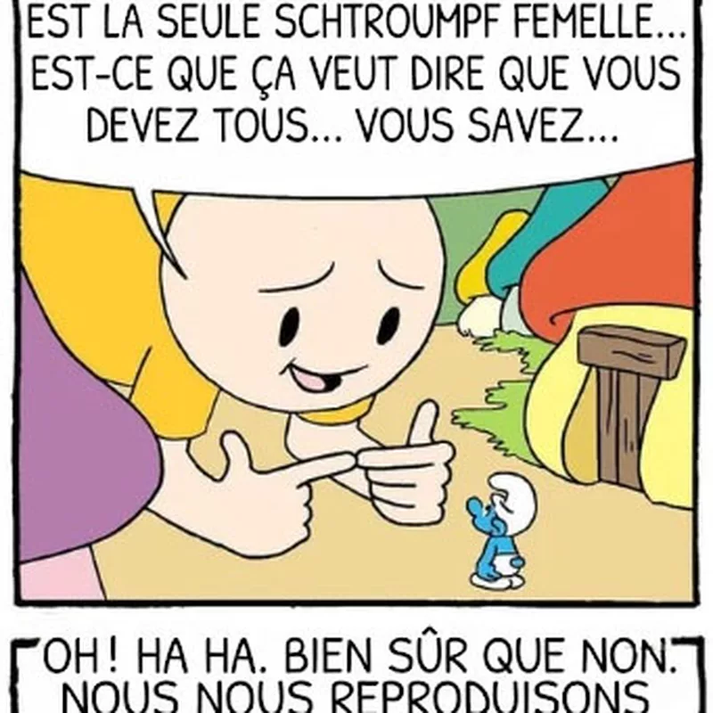 Reproduction chez les Schtroumpfs : la théorie et la pratique