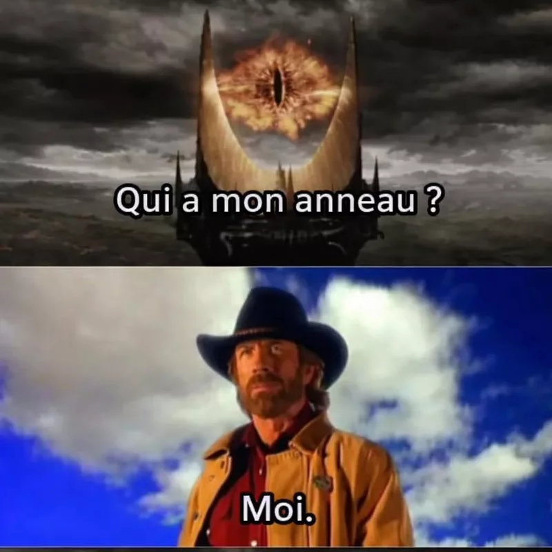 Sauron réclame son bien, Chuck Norris règle le litige en trois mots