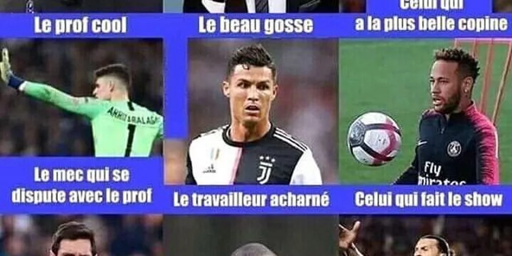 Toutes les classes ont ces personnages, version footballeurs